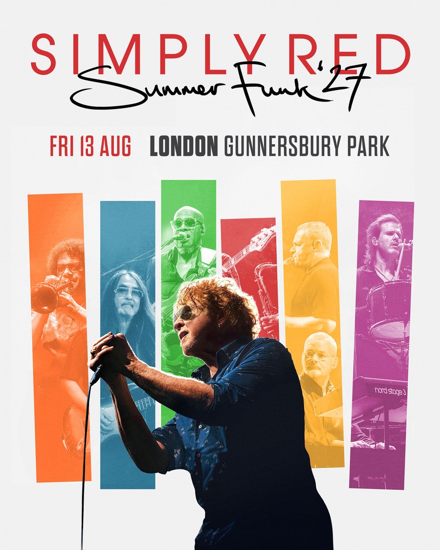 Simply Red, Summer Funk '27. Friday 13 August, London, Gunnersbury Park.